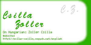 csilla zoller business card